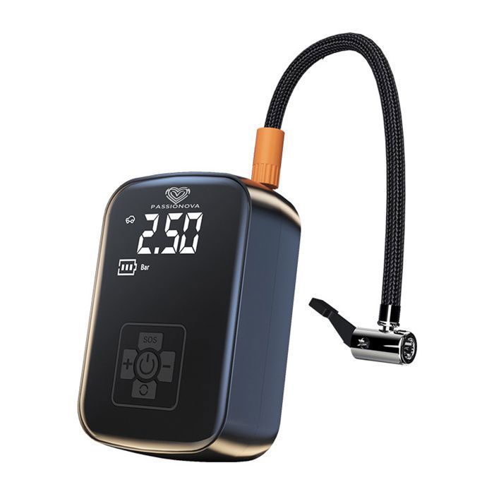 Gonfleur Pneus Sans Fil Rechargeable - Avec Arrêt Automatique, écran Digital, Lumière, Pour Voiture, Vélo, Moto