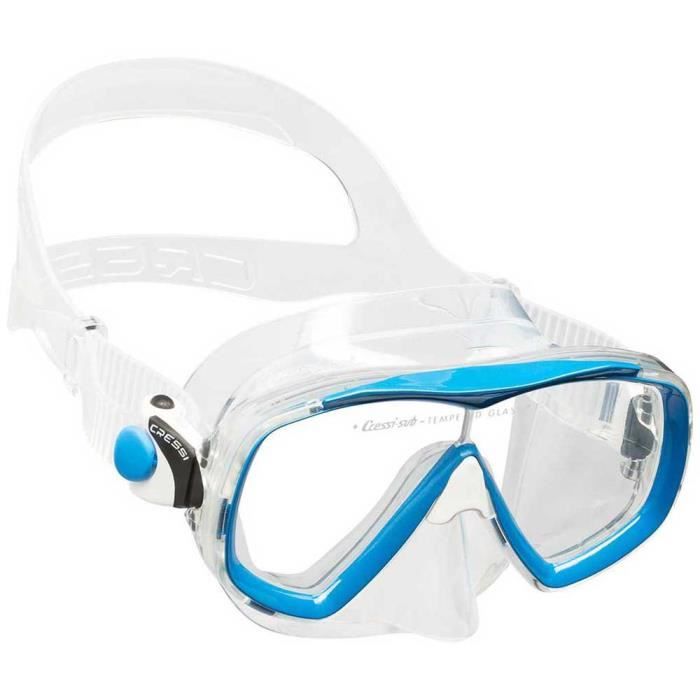Masque De Plongée Ovale En Silicone – Verre Trempé 4 Mm Antibuée – Cadre Acier Inox, Sangle Réglable – Grand Champ De Vision