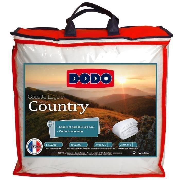DODO Couette légère Country - 200 x 200 cm - Blanc