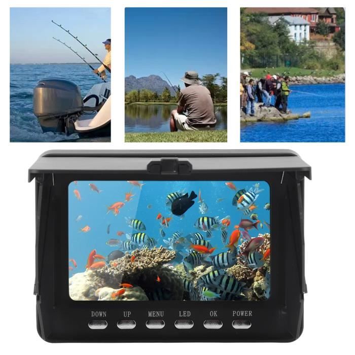 Câble 15m-Caméra De Pêche Sous-marine Pour Détecteur De Poissons, Lampe