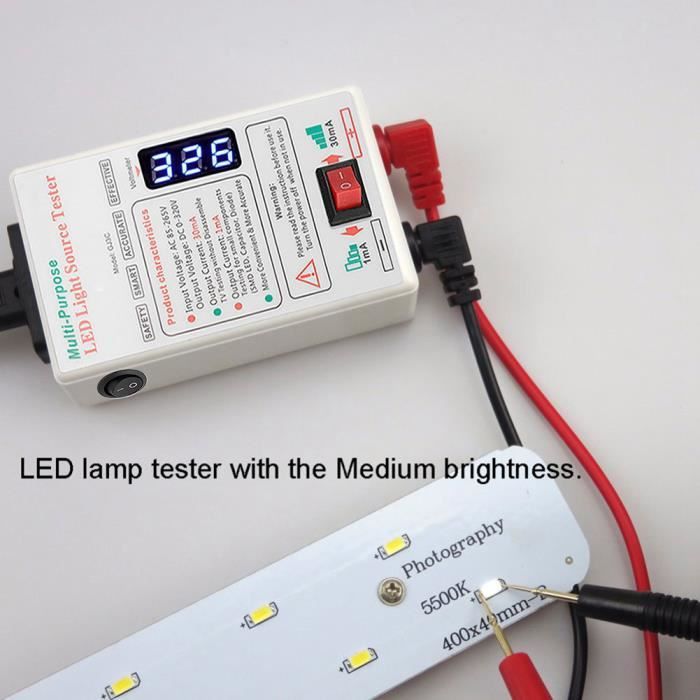 Testeur de batterie LED Valeurs précises Testeur de lumière LED Conception  à double isolation Testeur informatique accessoire - Cdiscount Auto