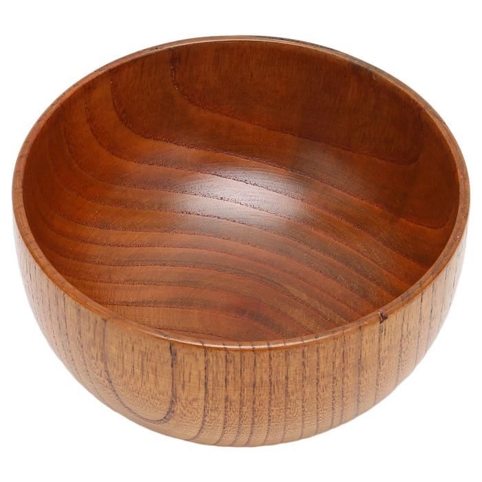 Bol En Bois Rond ISAKEN - Incassable, Réutilisable, Pour Soupe, Nouilles, Céréales, Plusieurs Tailles (9 à 15 Cm)