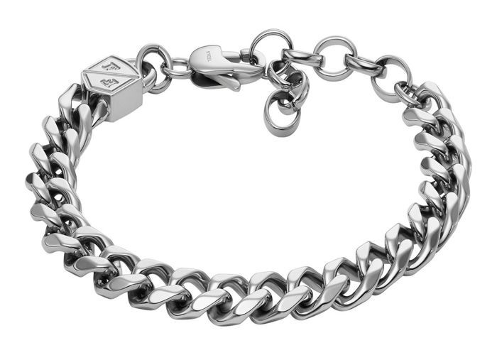 FOSSIL Bracelet argent pour femme et homme Bold Chains Bracelet