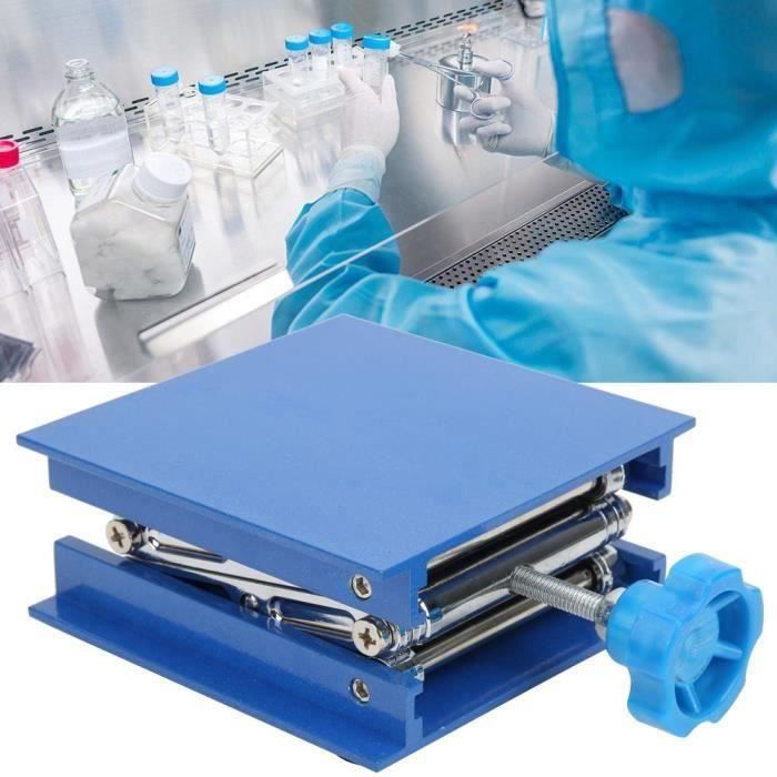 Plateforme élévatrice De Laboratoire / Table De Levage à Cric - Ajustable Manuellement Jusqu'à 90 Mm - Support Stable En Métal - 10