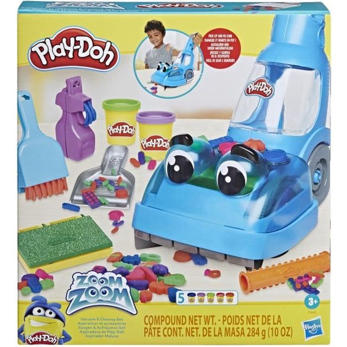 Play-Doh Aspirateur et accessoires avec 5 pots de pâte à modeler - Les classiques