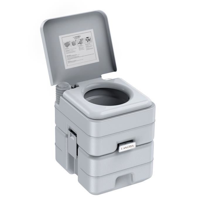 20L Toilette Portable LANGRIA-WC Toilette Chimique-35x40.5x43cm