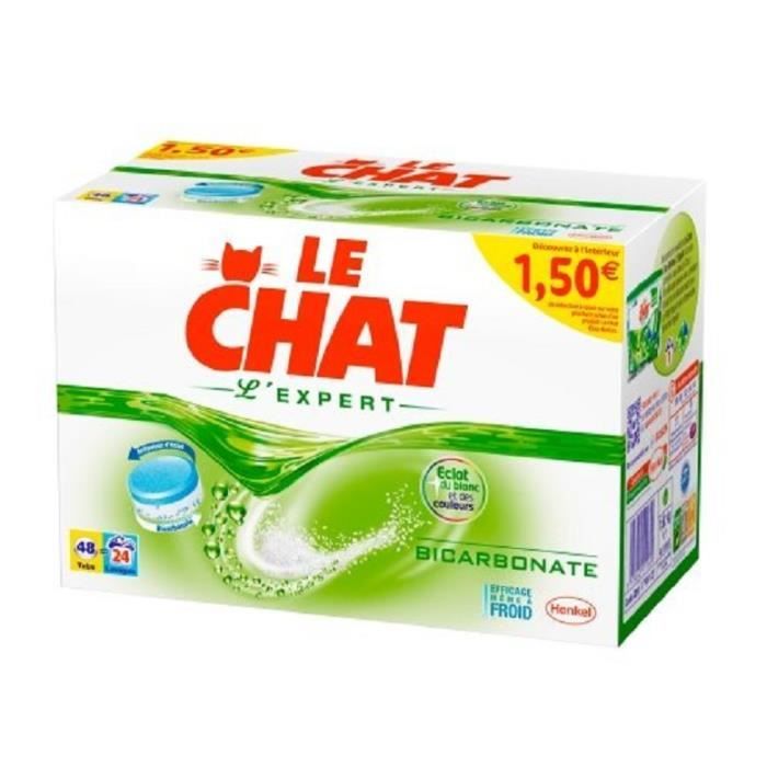 Lessive Le Chat Lexpert Bicarbonate 48 Tablettes Achat