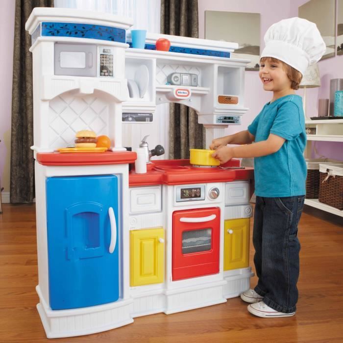 Cuisine pour enfant - Little Tikes - Prep'N Serve - Micro-ondes, réfrigérateur et four - 18 accessoires amusants