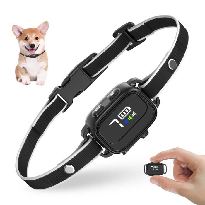 Comparer les prix de MASBRILL Mini Collier Anti Aboiement, Modes Son/Vibration, Détection Intelligente des Aboiements, Étanche, pour Gros et Petit Chien