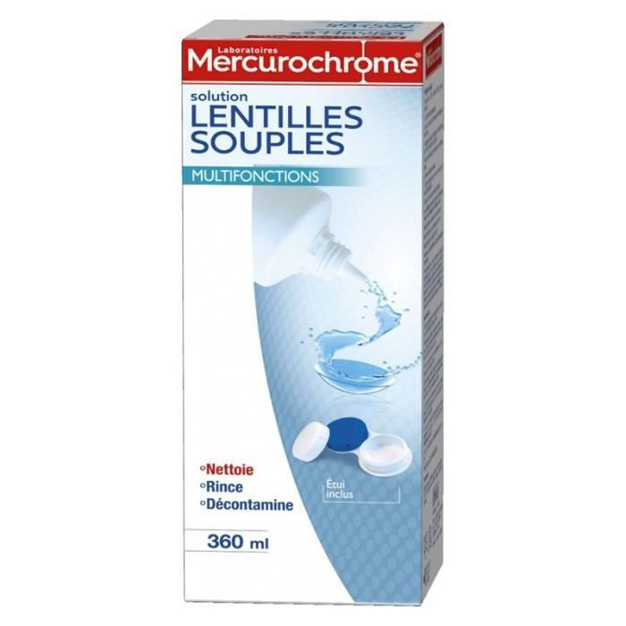 Mercurochrome Solution Lentilles 360ml