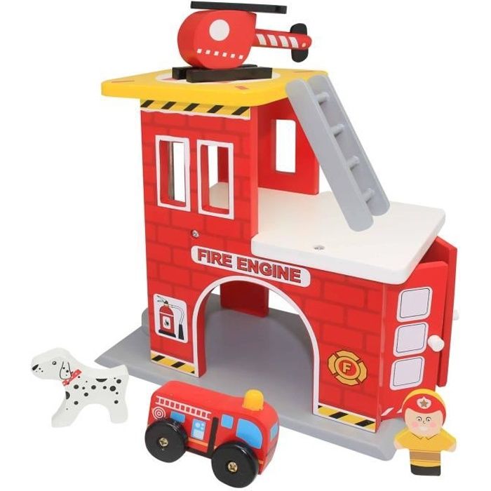 Caserne des Pompiers MGM - 22cm - Avec 5 accessoires pour sauver des vies