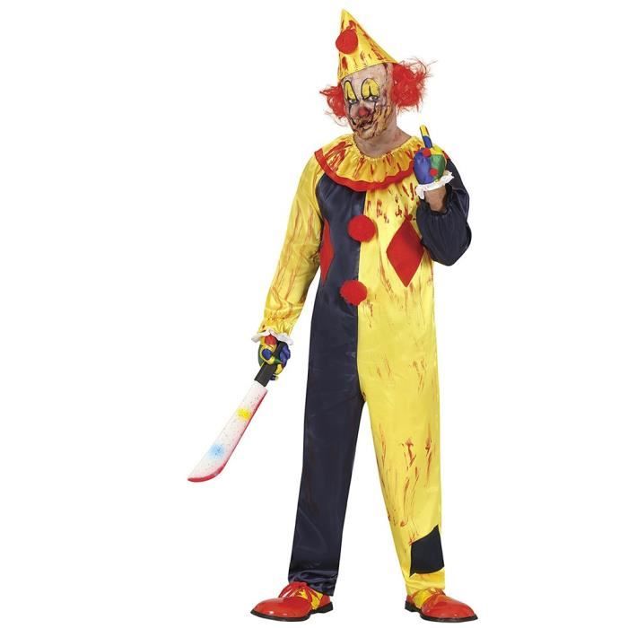 Déguisement Femme Clown Jaune Halloween