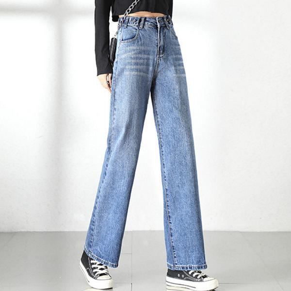 Jeans Femme Hiver Boyfriend vintage jean femme taille haute jean jambe large femme maman jean femme jean pour femme jean femme gra Blue Cdiscount Pret a Porter