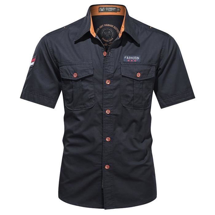Chemise Cargo Homme Jules - Taille M - Motif Carreaux Multicolore - Coton - Occasion Très Bon état
