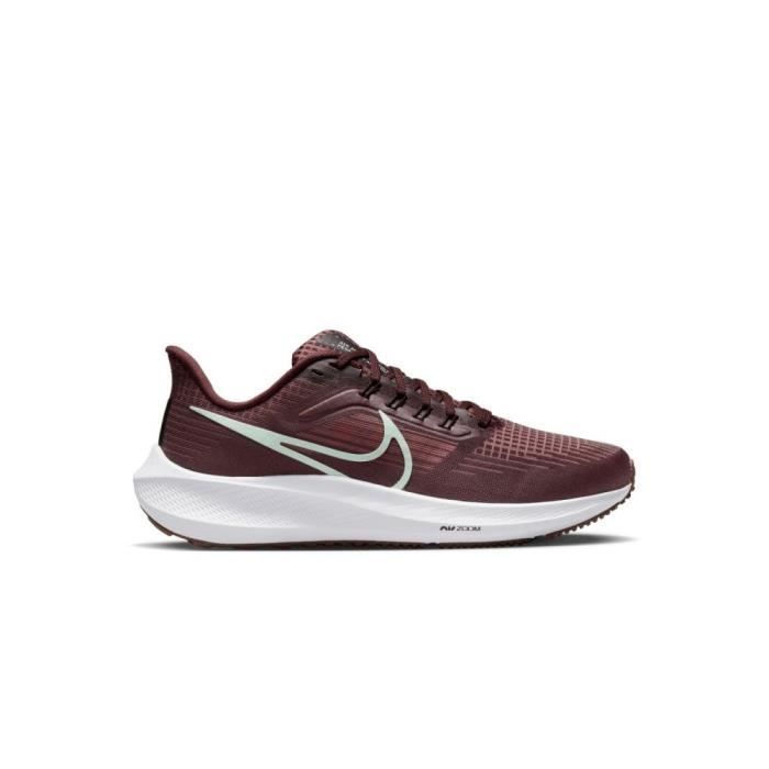 chaussures de running - nike - air zoom pegasus 39 - femme - bordeaux - drop 10mm