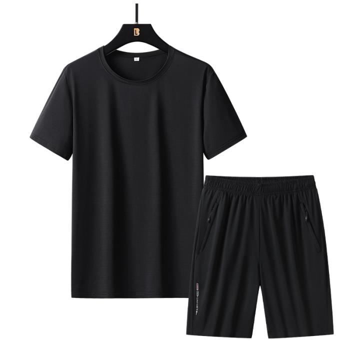 Survêtement Homme ORANDESIGNE 2 Pièces - Top Et Short Sport Été, Couleur Unie, Confortable Et Décontracté