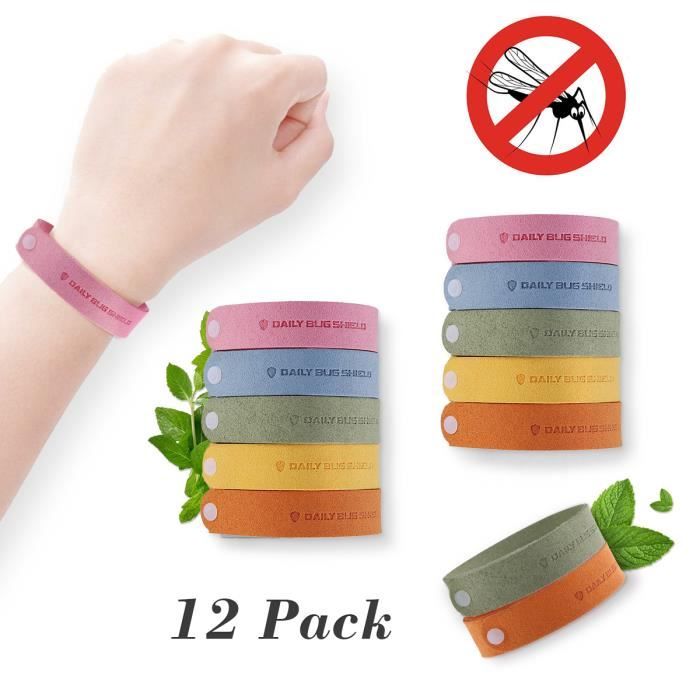 NEUFU 12PCS Bracelet Anti-moustique en Fibre Convient au Poignet et à La  Cheville - Cdiscount Santé - Mieux vivre