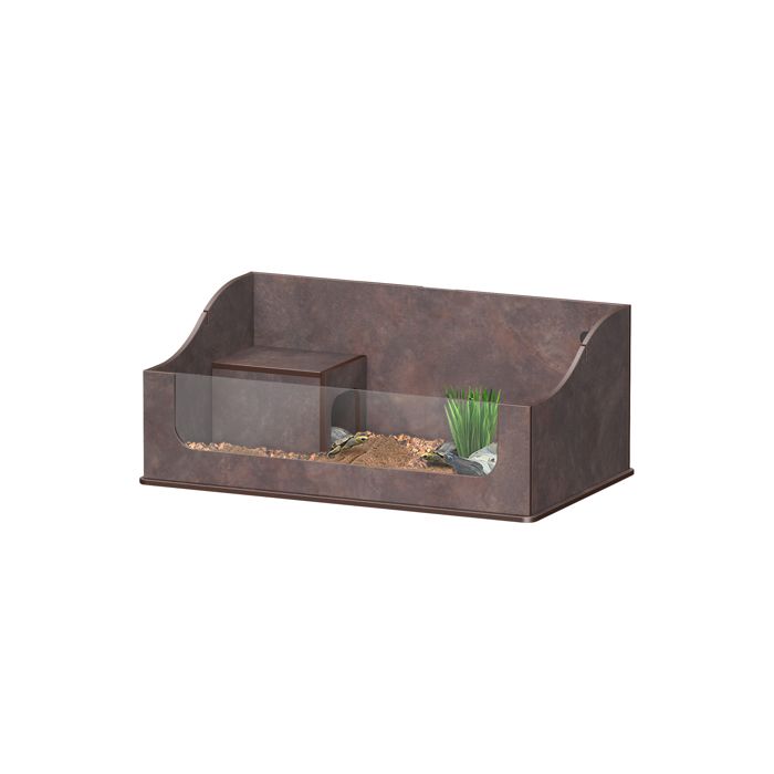Meilleurs prix pour Terrarium - Aquatlantis - Terra Tortum 75 Noir - Tortue - Bois