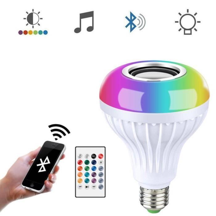 Ampoule Smart Bluetooth 3.0 Sans fil 6W E27 LED Lampe Ampoule haut-parleur & Musique 2 en 1 pour Ampoule Smart Bluetooth 3.0 Sans fil 6W E27 LED Lampe Ampoule haut-parleur & Musique 2 en 1 pour