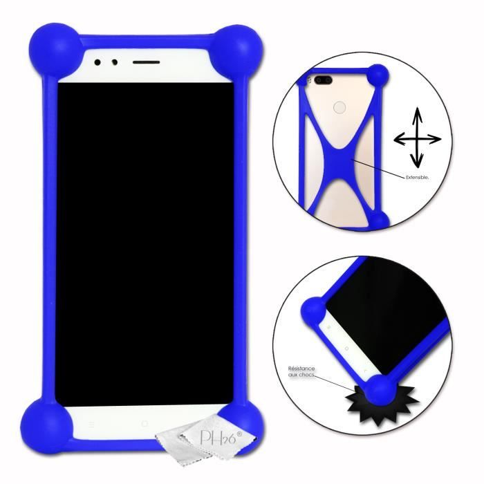 Coque Bumper antichoc pour Blackview Oscal C70 Super Silicon Bumper de qualité pour Blackview Oscal C70 - BLEU