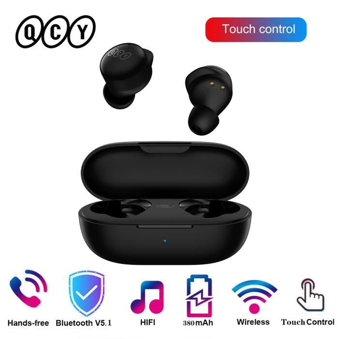 Écouteurs Bluetooth 5.3 Sans Fil - 40h Autonomie, Réduction De Bruit ENC, IP7 Étanche, Micros 4ENC, Écran LED - Noir