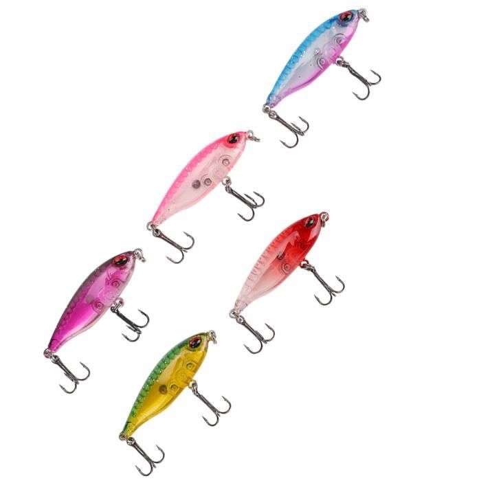 ZJCHAO Leurre de pêche à la crevette 10 pièces 75mm Simulation appâts