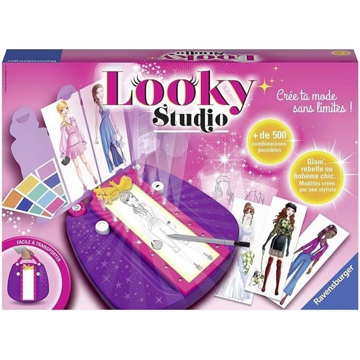 Looky Studio - Ravensburger - Loisirs créatifs - Dessins de mode - Studio  de stylisme format maxi - dès 6 ans - Cdiscount Jeux - Jouets