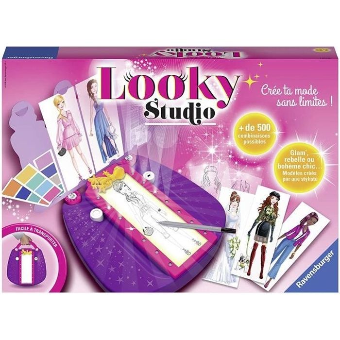 Looky Studio Ravensburger Loisirs Creatifs Dessins De Mode Studio De Stylisme Format Maxi Des 6 Ans Cdiscount Jeux Jouets