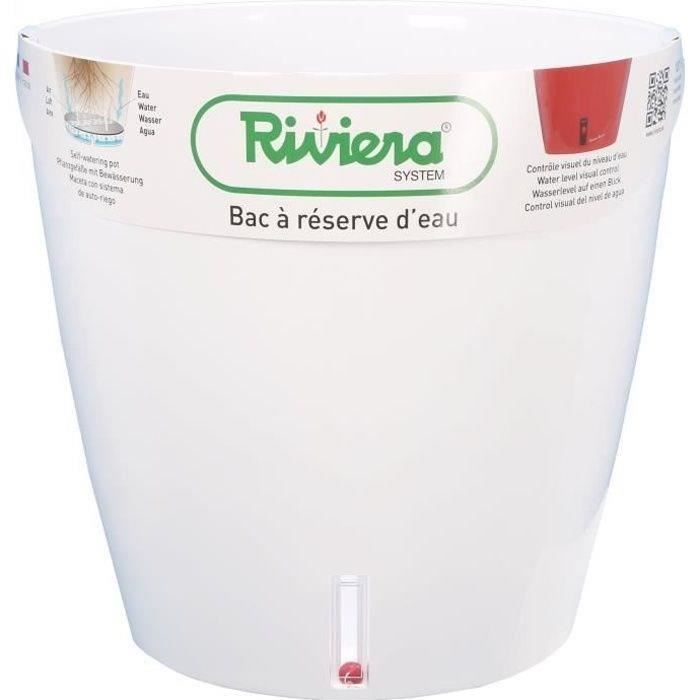 RIVIERA Bac à réserve d'eau - Rond - Ø 36 x H 33 cm - Blanc