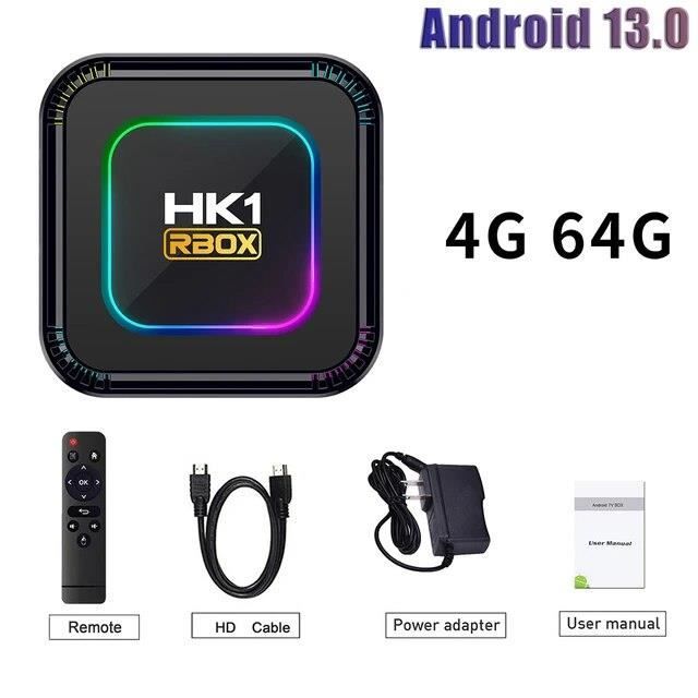 Boîtier Smart TV - RNCYN - HK1 RBOX K8 - Android 13 - 8K - Wifi 6 - 4 ...