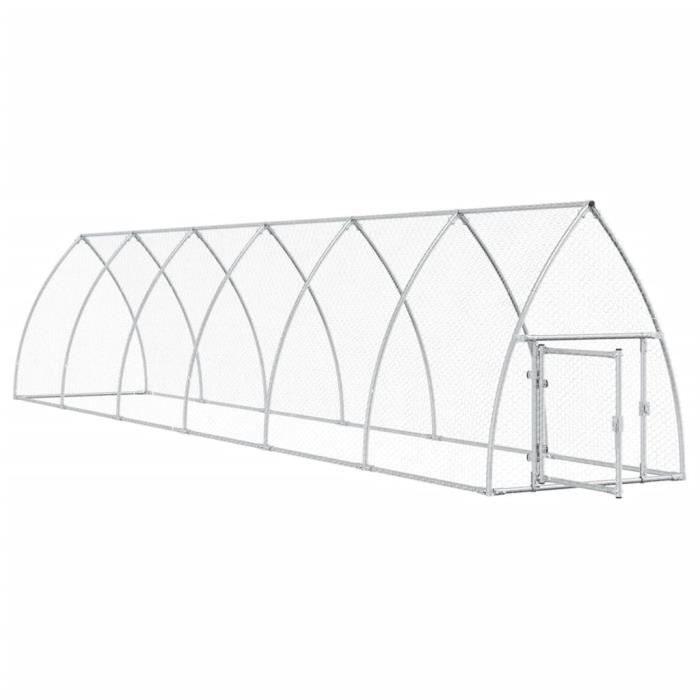 Comparer les prix de LEY Cage pour poules argenté 600x105x120 cm acier galvanisé - Shipenophy - VOX18371