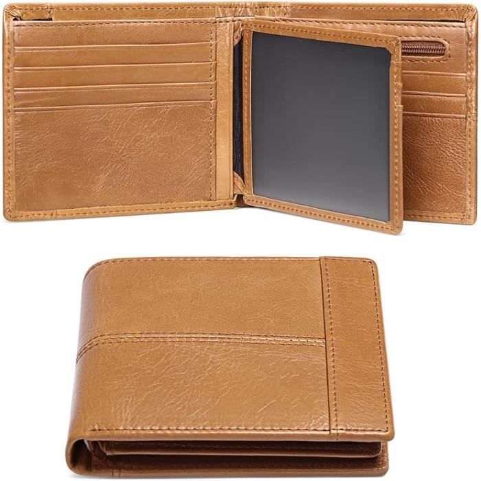 Protection Données Bancaires Porte-monnaie Mala Leather - Motif Pingouin - Protection RFID - Format Compact Petit Portefeuille Zip