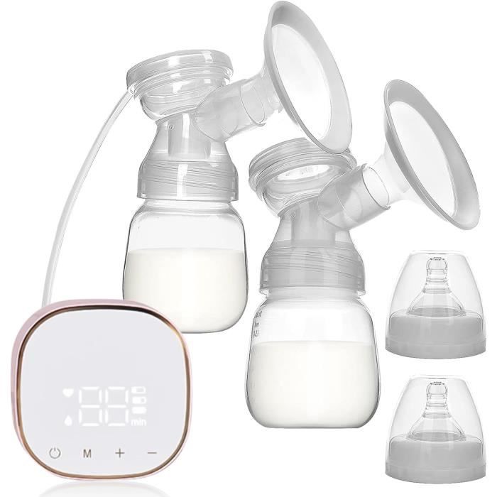 Tire Lait Electrique, Tirelait Double à 3 Modes et 9 Niveaux, USB Rechargeables, avec Ecran
