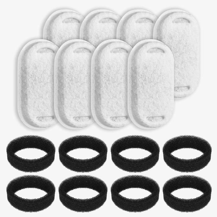 8 Filtres à Charbon Pour Fontaine à Chat Philips PAW3210/02 - Filtration Triple Action - Eau Propre 30 Jours