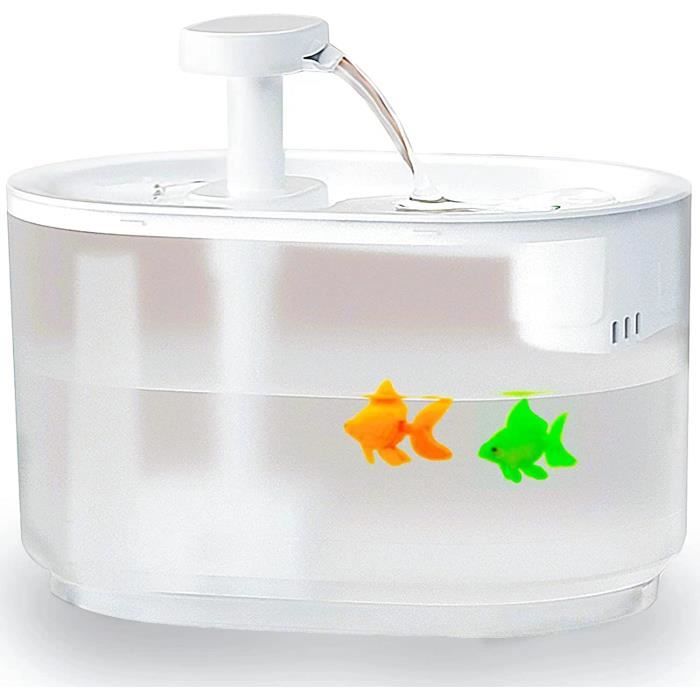 Fontaine à Eau Automatique Chat Chien - Filtre Intégré, Circulation Silencieuse - 17x14x12,5 Cm - 9