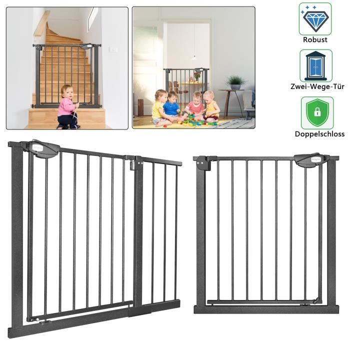 Comparer les prix de Barrière de sécurité pour enfants - SUUSOLNY - Porte d'escalier de 105 à 115 cm - Fermeture automatique
