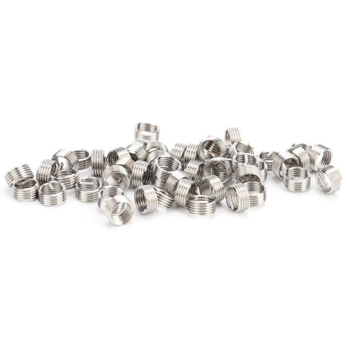 10 Inserts Filetés Inox M6 X 1,0 Mm Intérieur / M8 X 1,25 Extérieur - Pour Réparations Filetage