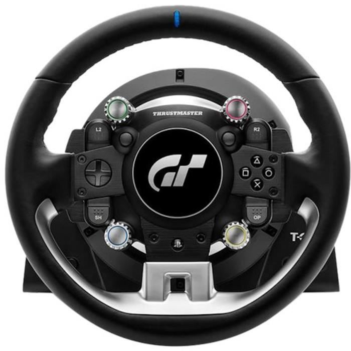 Thrustmaster T GT II, Volant de Course et 3 Pédales, PS5, PS4, PC, Retour de Force en Temps Réel, Moteur Sans Balais 40W, Double Courroie, Technologie Magnétique, Volant Interchangeable