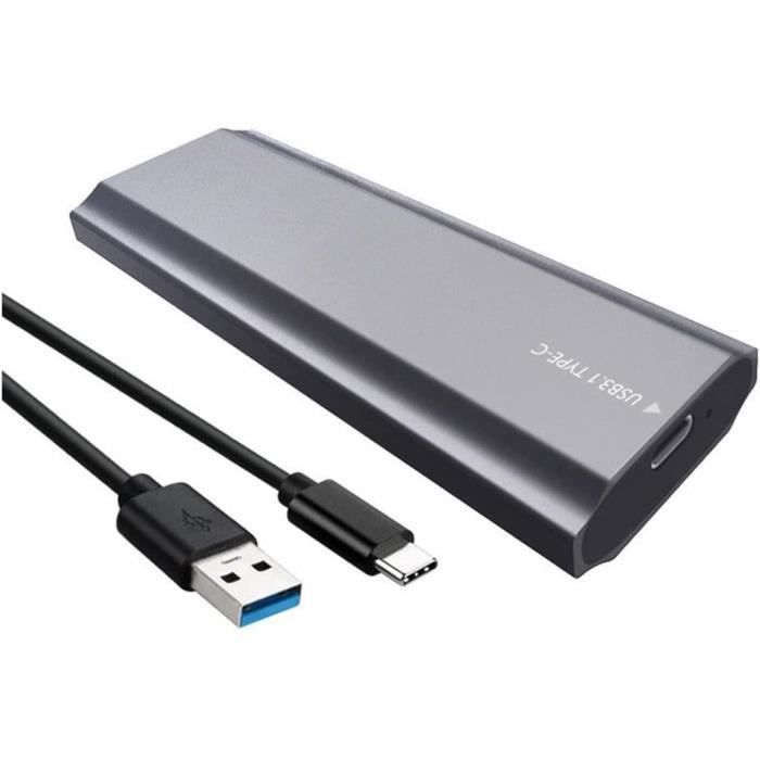 Berjalan Enclosure SSD M.2 USB 3.2 Gen2 – 10 Gbit/s, Supporta NVMe E NGFF (2230-2280), Con Ventola