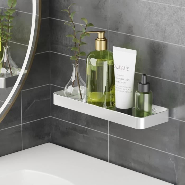 SAEYON [2 Pièces] 1 Étagère de Douche Acier Inoxydable& 1 Porte Balai