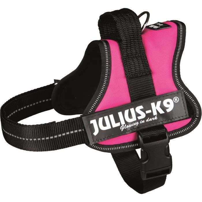 Harnais Power Julius-K9 - Mini - M : 51-67 cm-28 mm - Fuschia - Pour chien