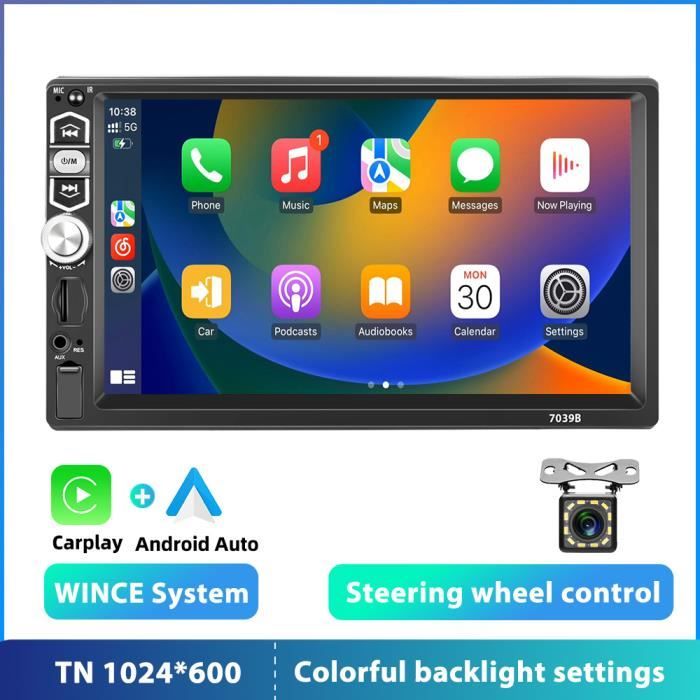 Autoradio 1din, 7 Carplay Universal Touch Screen Bluetooth FM