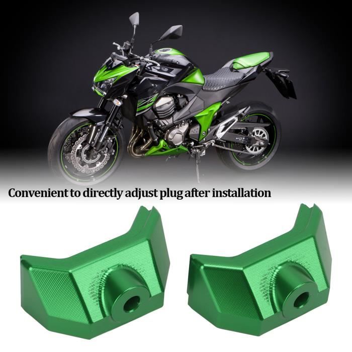 Bouchon De Fourche Arrière Plat Réglable Noir - Accessoire Moto Modifié Pour Z800 2013-2016, Alliage Aluminium Anti-Oxydation