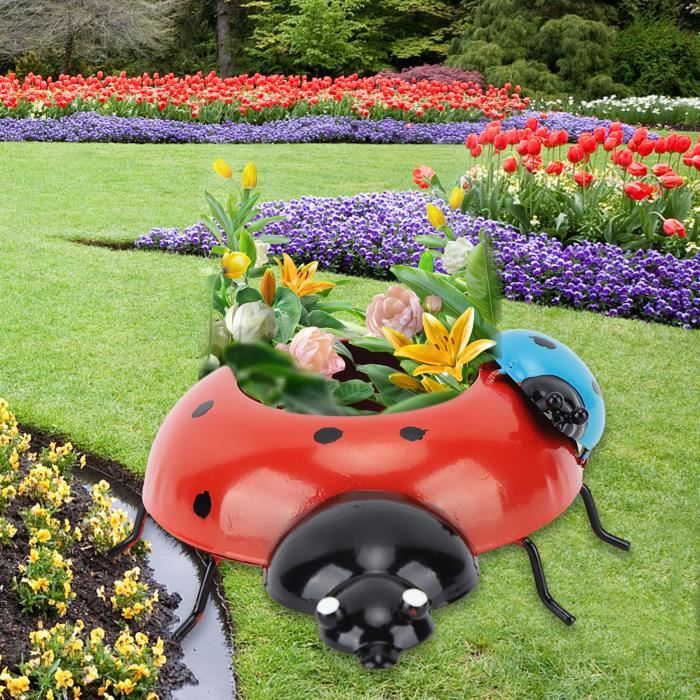 Décoration De Jardin De Coccinelle En Métal Statue De Coccinelle En Fer