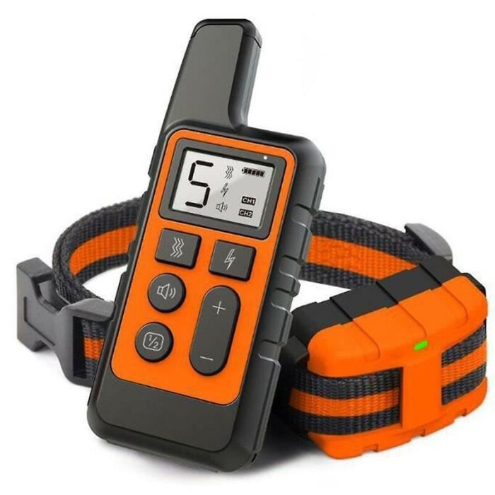 Comparer les prix de Pet 500m collier de dressage de chien étanche télécommande rechargeable-orange
