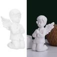 Cuque Statue d'ange en résine Statue d'ange mignon Mini Figurine en résine synthétique Sculpture décoration de chambre de bureau-1