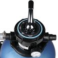 Pompe Filtre à Sable 11.000 l/h système Filtration Eau Piscine 550W IPX5 verre filtrant 25 kg inclus vanne 7 Voies-1