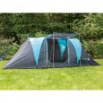 Tente dôme familiale 4 Personnes Camping - Skandika Hammerfest 4 Sleeper Protect – Tapis de Sol Cousu, cabines Sombres - Bleu-1