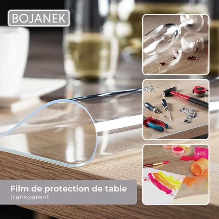 GYUEZX Nappe En PVC Mat,2mm,Film De Protection De Table,90x190cm,Imperméable,Résistante à I'huile,Anti-Rayures,Facile à Entretenir,pour Table De Cuisine,Table à Mange,Table Basse,Rectangulaire