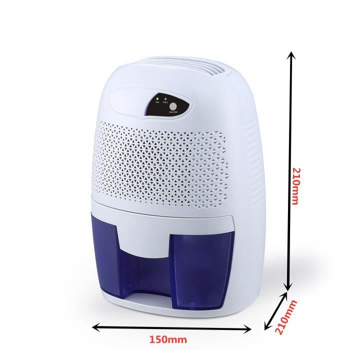 Ultra-silencieux Mini Déshumidificateur d'Air Compact 500 ml pour  l'Humidité et les Moisissures à la Maison, pour Cuisine, Chambre, -  Cdiscount Bricolage